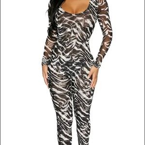 Naked wardrobe zebra jumpsuit